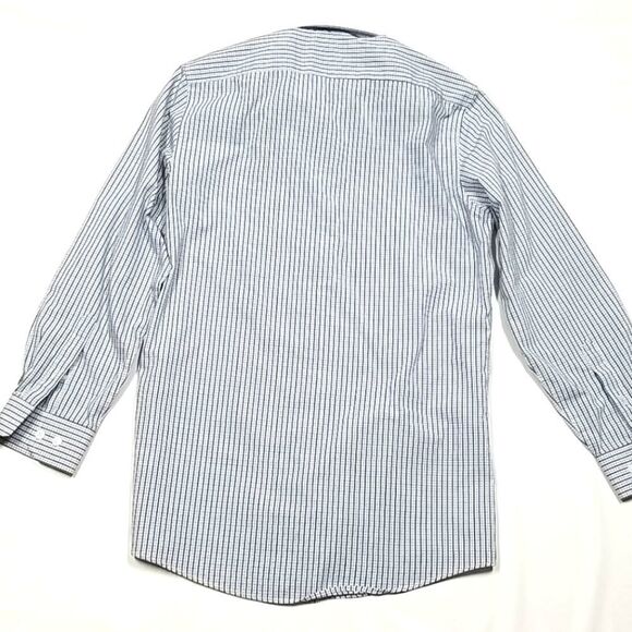 US Polo Assn. Shirt Men's 15 32/33 Plaid Blue Grey Wrinkle Resistance - Picture 5 of 9